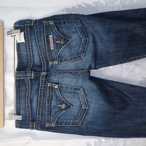 HUDSON Jeans Size 25 Signature Bootcut Triangle Flap Pocket Low Rise